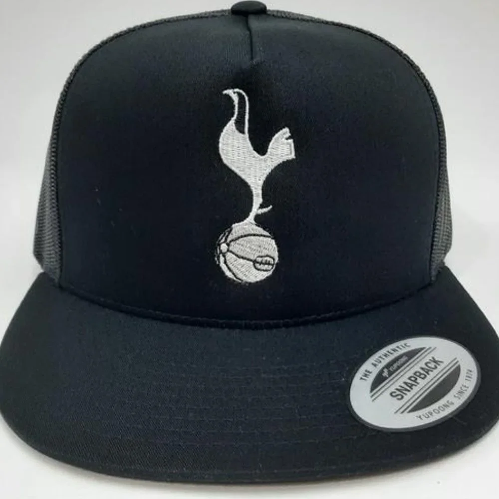 Tottenham Hotspur FC Flat Bill Trucker Mesh Snapback Hat Cap Embroider UK Soccer